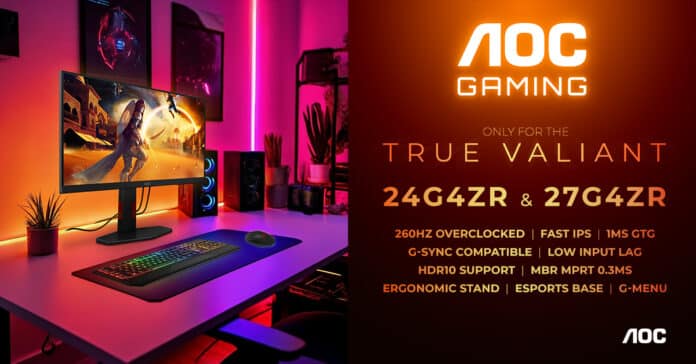 AOC AGON G4 a 260 Hz AOC 24G4ZR 27G4ZR